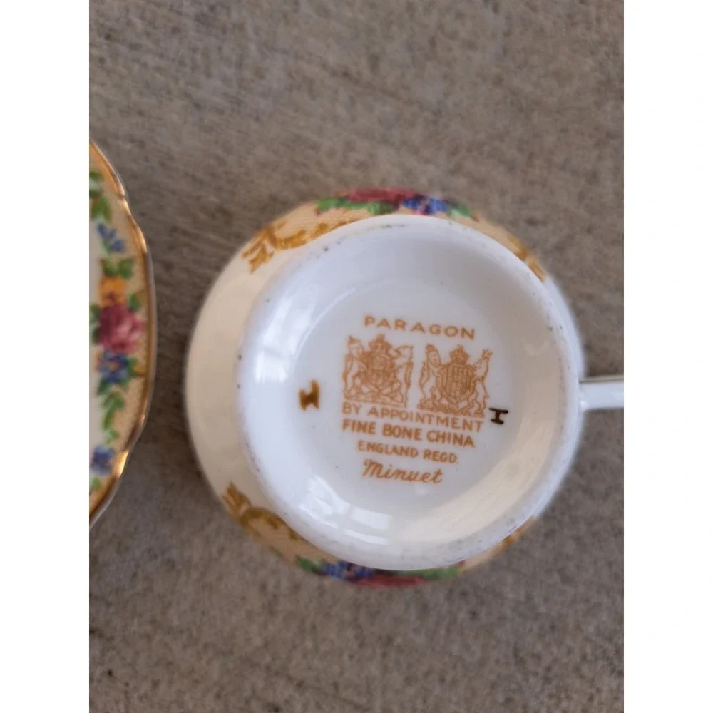Paragon By Appointment Fine Bone China England Regd Manuel Coffee Cup & Sauser